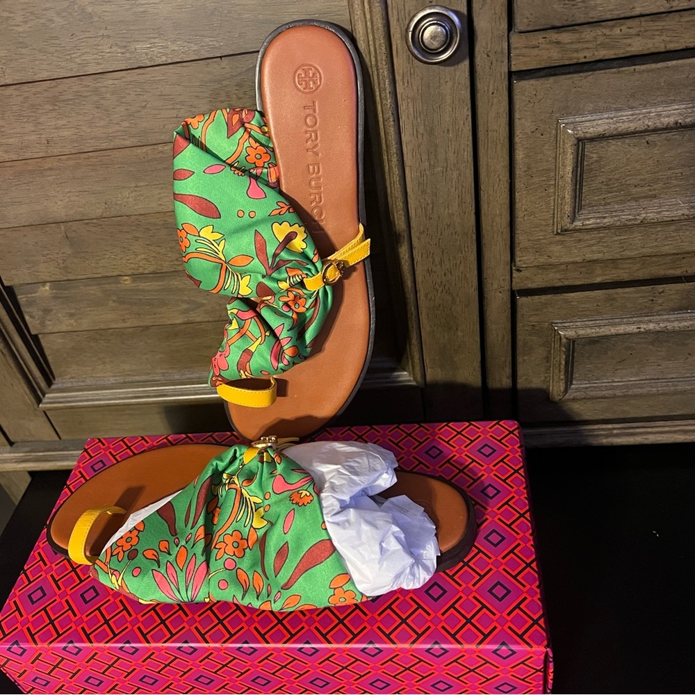 Tory Burch Selby Scarf Sandal Sz 10